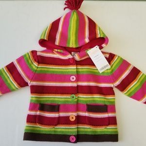 NWT Gymboree Sweater Hoodie Jacket 6-12 mos. K12
